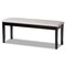 Baxton Studio Teresa Grey Upholstered and Dark Brown Finished Wood Dining Bench 170-10915 - alternate 1